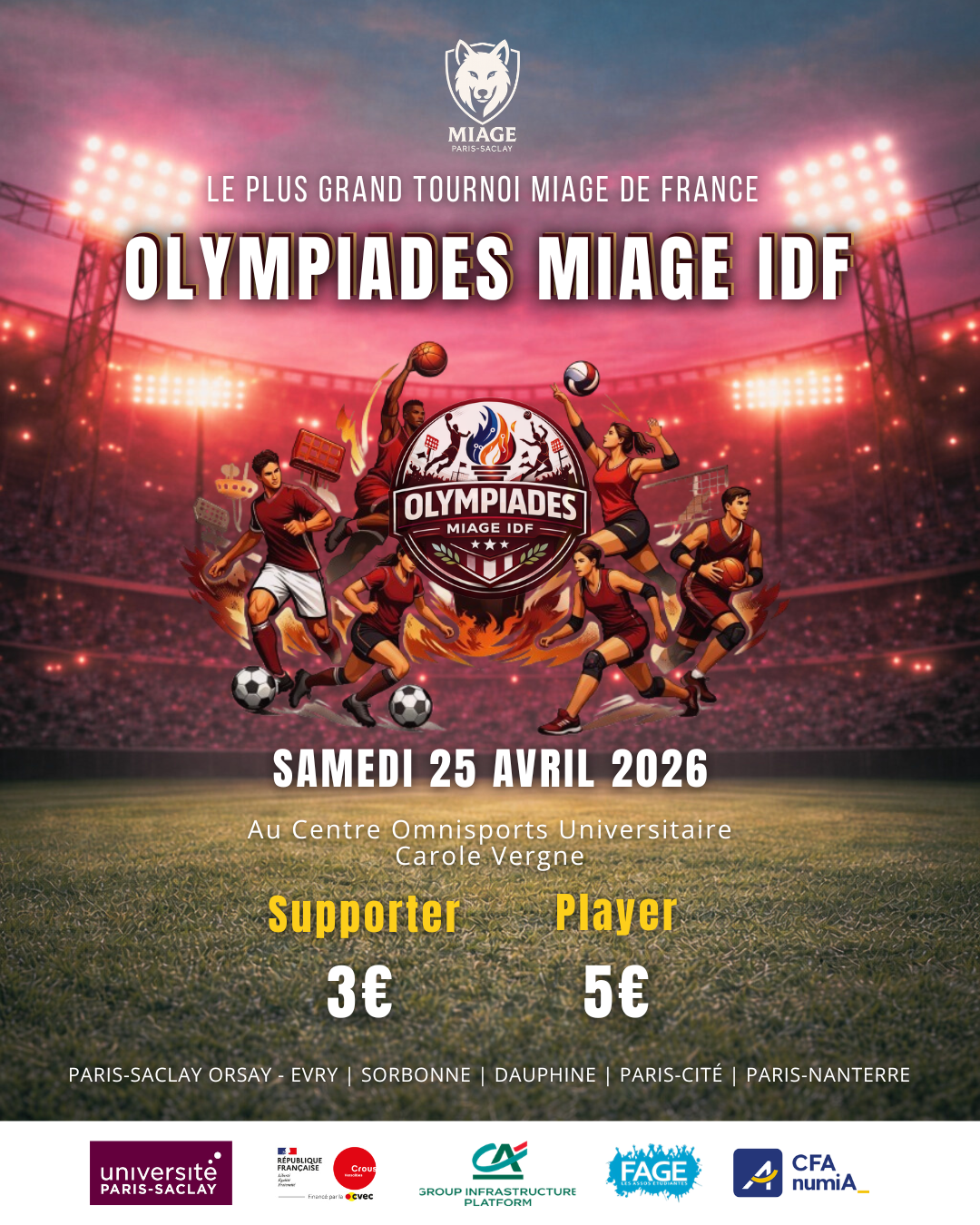Affiche officielle Olympiades MIAGE IDF